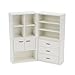 Dollhouse Miniature Furniture Set 4PCS Wooden Cabinet Cupboard 1:12 Dollhouse Various Styles DIY Freely Combinable Furniture Kit Kitchen Bedroom Living Room Display Ornaments (White)