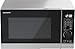 Sharp Mikrowelle YC-PG204AE-S mit Quarzgrill 20L, Silber, 700W Mikrowelle, 900W Grill, Halb-digitale Steuerung