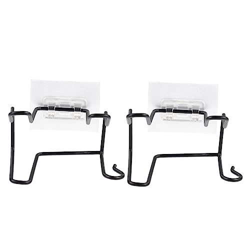 SEWOART Hair Dryer Storage Rack Hair Dryer Rack Bathroom Storage Rack Hair Dryer Holder Storage Shelves Hairdryer Holder for Wall Mount Black Organizer Bins Bathroom Hair Dryer Stand