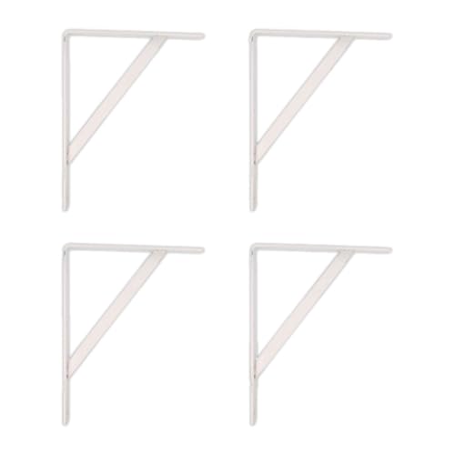 Équerre pour étagères en acier résistant blanc lot de 4 pièces - 2