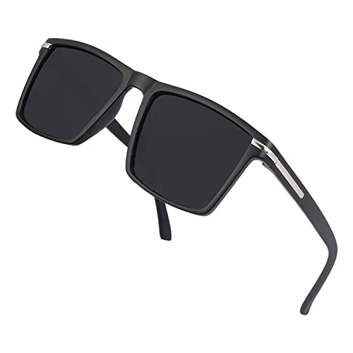 Image of Black Retro Square Sunglasses /Goggles For Men's -UV Protected-Pack of 1