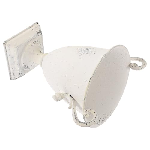 Vase en métal blanc durable, pot décoratif stable pour hall d'hôtel