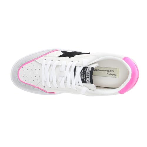 VINTAGE HAVANA Womens Delma 2 Perforated Lace Up Sneakers Shoes Casual - Pink, White4