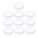 LIGIGWASH 10個透明シャーレ培養皿 蓋付き 高透明 耐酸アルカリ 化学実験用細胞培養プレート 教育 研究 実験室向け