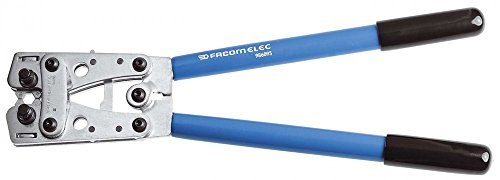 FACOM - Pince à Sertir pour Cosses Électriques Tubulaires - 986095 - Outillage Électricien - Matrices Rotatives Indexables 6 Positions - Peut être...