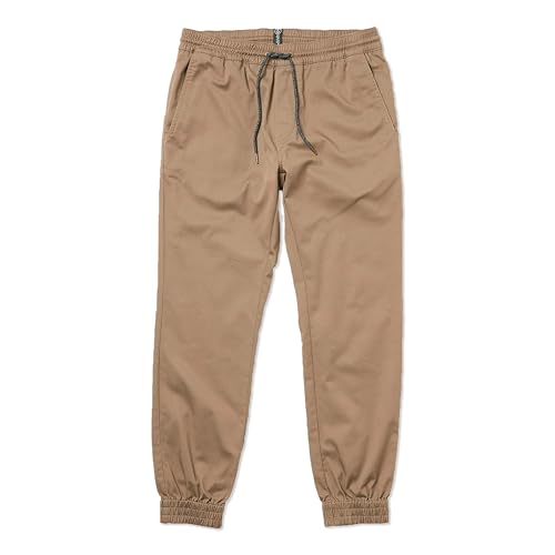 Volcom Men's Frickin Slim Jogger Pant Khaki2