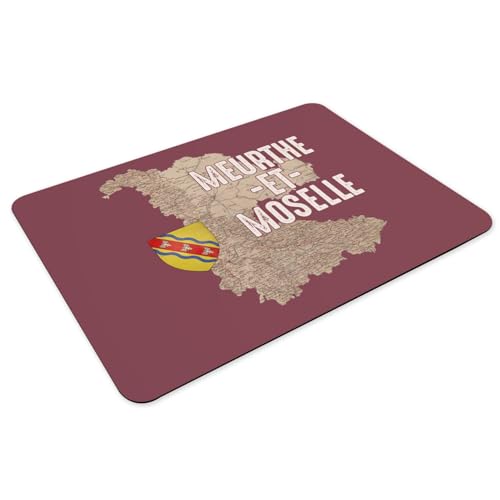 Lot de 4 sets de table carte ancienne Nancy 54 rouge - 3