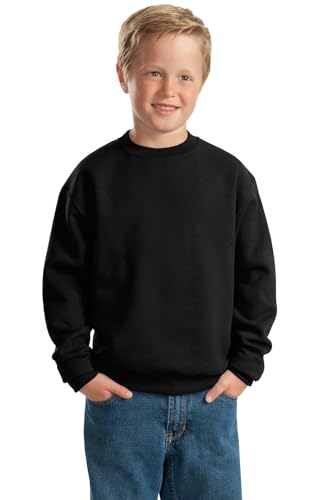 Jerzees boys Fleece Sweatshirts, Hoodies & Sweatpants Shirt, Sweatshirt - Black, Small US3