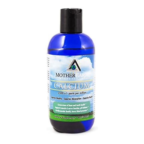 Mother Earth Minerals - Calcium - Promotes Movement of Nutrients Into The Cell, Eliminates Waste Material & Toxins, Stimulates Cellular Membrane - 8 Ounce 96 Servings Cover