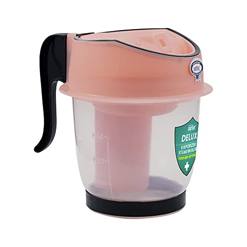 Crescent Delux Steamer for Cold and Cough| Steam Inhaler| Facial Steamer| Vaporiser for Sinus and Nasal Congestion| Transparent| Ice Pink|(Pack of 1)