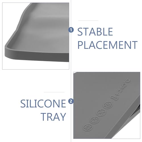 Bandeja de goteo para deshumidificador de silicona rectangular con borde elevado para hogar 7