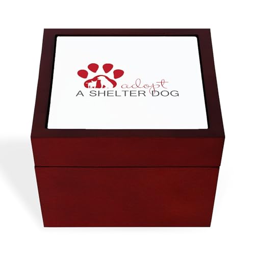 CafePress Adopt A Shelter Dog Memory Keepsake Jewelry Box, 5'x5'x3.75'