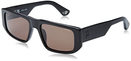 Police Spll13 Gafas, Shiny Black, 55 Para Hombre Police Spll13 Gafas, Shiny Black, 55 Para Hombre