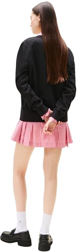 Tommy Jeans Donna Felpa Logo In Cotone, Nero (Black), L - 2