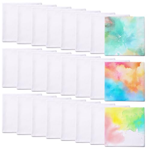 Xosjska 24 Pcs White Bandanas for Tie Dye 22" x 22" DIY Blank Cotton Bandanas solid handkerchiefs for Men or Women