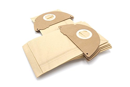 vhbw 10x bolsa compatible con Kärcher 2101, 2101 / TE, 2105, 2111, 2301, 4000 Plus/TE, A 2101, A 2111 aspiradora - papel, marrón