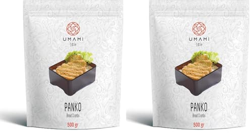 Umami Panko Pan Rallado Japonés 500g - Extra Crujiente para Frituras Ligeras y Gratinados - Receta Auténtica - Absorbe Menos Aceite (Paquete de 2)