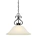 Westinghouse Lighting 6306000 Dunmore One-Light Indoor Pendant, Oil Rubbed Bronze Finish with Frosted Glass, 1, White, Black