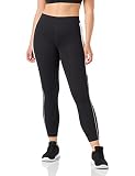 Champion Damen C-Tech-Crop Leggings, Schwarz/Weiß, XXL