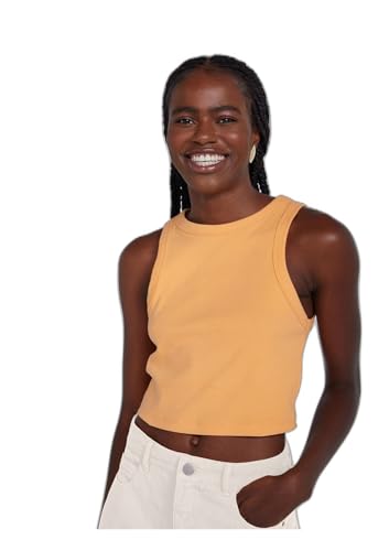 Regata Feminina Cropped. Laranja M