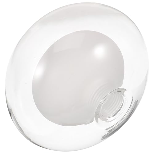DECOMELODY Pantalla De Lámpara De Bola Plana De Vidrio Moderna Base Pantalla De Lámpara De Techo Para Sala De Estar Reemplazo De Repuesto