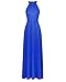 STYLEWORD Women's Summer Halter Neck Long Semi Formal Dress Sexy Sleeveless Cocktail Evening Party Wedding Guest Maxi Dresses 2026(Royal Blue,M)