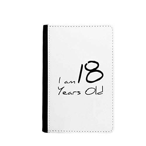 Étui portefeuille pour cartes de voyage et protège-passeport avec inscription 18 ans