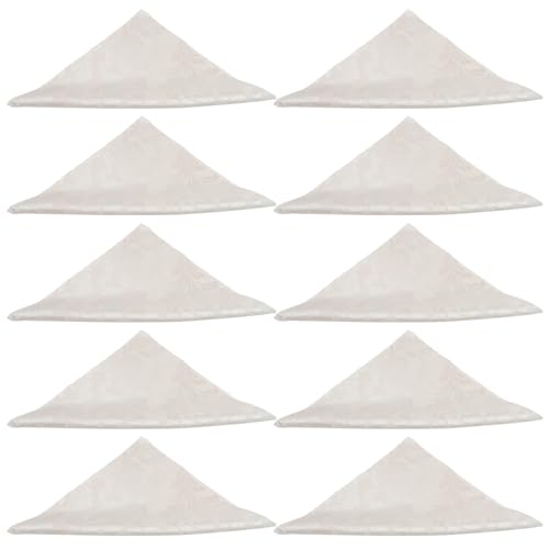 Sosoport Servilletas de Tela Reutilizables para Mesa 10 Piezas, Poliéster Resistente, Diseño Jacquard Color Beige, para Cocina, Restaurantes y Cenas de Fiesta