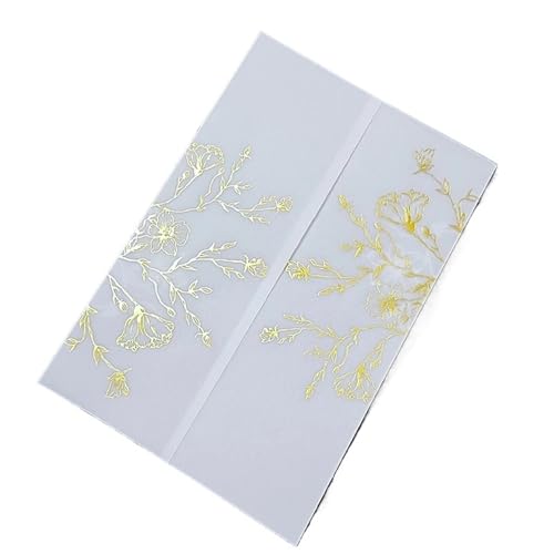 Papier vélin transparent et motif floral doré pour invitation quinceañera chic