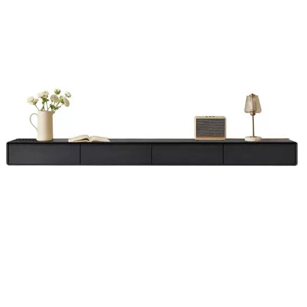 62,9-94,4 Zoll Wandregale Schwebender TV-Schrank Wand-TV-Einheit TV-Schrank TV Holz/Braun/Weiß/Schwarz, Entertainment-Media-Konsolen-Center, Häufig In Wohn- Und Schlafzimmern ,Black-a-240*30*23cm