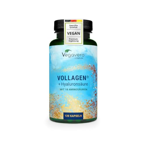 Vegavero Vegane Kollagen Kapseln hochdosiert | Einzigartig: Markenrohstoff Vollagen | Vegan mit Hyaluronsäure | Laborgeprüft | Vegan - ohne Zusatzstoffe | Deutsche Produktion Vegavero Vegane Kollagen Kapseln hochdosiert | Einzigartig: Markenrohstoff Vollagen | Vegan mit Hyaluronsäure | Laborgeprüft | Vegan - ohne Zusatzstoffe | Deutsche Produktion