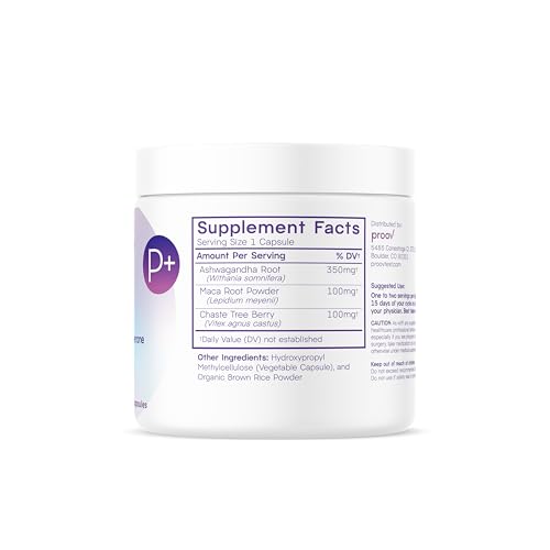 Proov Luteal Love, Herbal Supplement to Support Your Body's Natural Progesterone Production, Vitex (Chasteberry), Ashwagandha, Maca, 30 Capsules