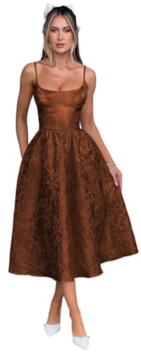 LECOYOYO Jacquard Homecoming Dresses with Bow Satin Short Prom Dress for Teens Spaghetti Straps Cocktail Party Dress