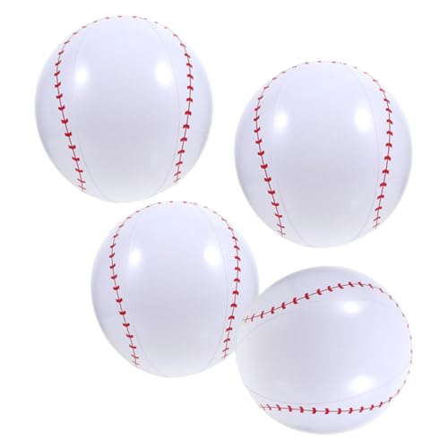 Abaodam 4Pcs Inflatable Baseballs for Summer Parties Lightweight Pool Unique Sports Design for Activities Fun Outdoor Play for Friends Family