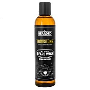 Live Bearded Beard Wash, 8 fl oz – Water-Based Face Cleanser with All-Natural Ingredients for a Gentle, Deep Clean – Made in the USA | Tombstone Scent – Sweet Tobacco, Cedar