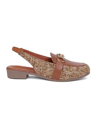 Image of TRYME Elegant Low Heel Mules for Women | Comfortable Slingback Shoes for Daily & Office Wear