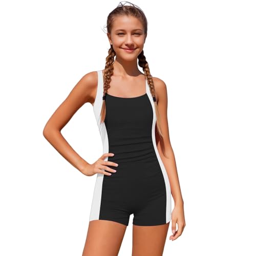 Traje de baño de una Pieza para niñas, diseño de Volantes de Color con Copas Suaves extraíbles, Ideal para Nadar y para la Playa, de poliéster, protección Solar y Alta Elasticidad, Ideal para Ocio