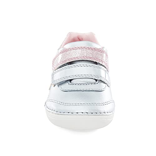 Stride Rite Unisex Child Soft Motion Kennedy Sneaker, Silver Multi, 5.5 Wide Toddler US