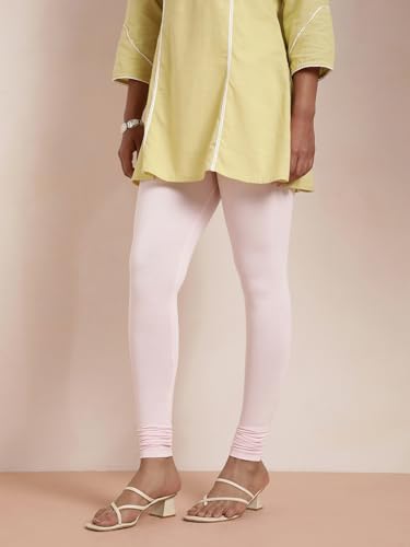 Image of TWIN BIRDS Churidar Leggings for Women | Super Stretchable Cotton Elastane | Wide Waistband | Comfortable Daily Ethnic, Casual & Kurti Wear