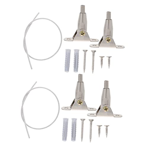 GARVALON 2セット転倒防止家具アンカー 壁用固定ストラップ 棚 キャビネット ドレッサー 収納家具向け 固定具 鉄製 ステンレス鋼 ちゃんやペットのいる家に適した