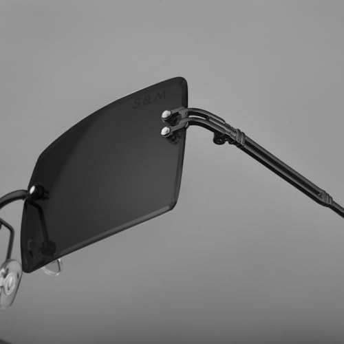 Image of SAM AND MARSHALL HARPER Eyeglass I Light Weight Frames I Rectangle Shape I Sheet Metal Frames I Prescription Friendly I Men & Women