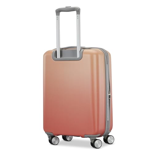 Image of American Tourister Moonlight II Hardside Expandable Luggage with Spinner Wheels, Ombre Peach, Carry-On 20-Inch