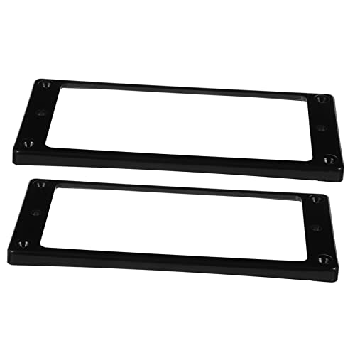 COSMEVIVI 2個 ピックアップフレーム ネジ ギターワイヤー ホルダー ギターナット ハンガー 部品 立つ ツール 携帯用集音フレーム ギターピックアップ用リング 合成プラスチック Black