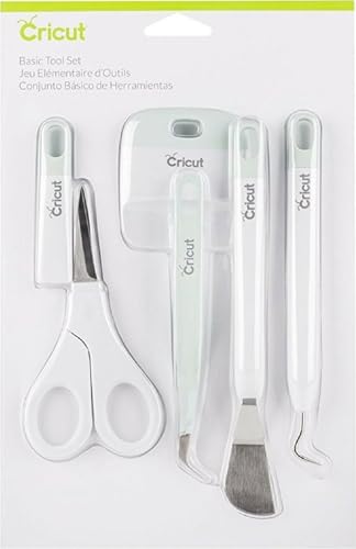 Cricut Basic Tool Set - 5-Piece Precision Tool Kit, Mint