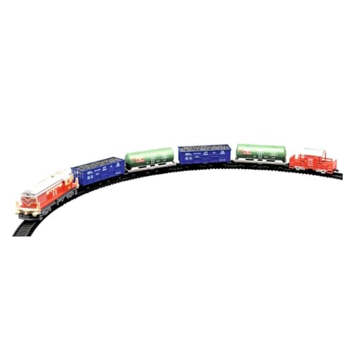 Image of Cargo Toy Train Set with Tracks in Battery Operated Form for 3Y+ Multi Colour