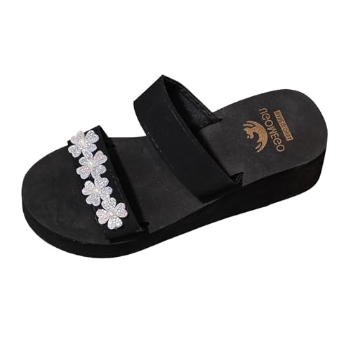 Sandales compensées femmes à paillettes pour gagner de la hauteur confortablement en été