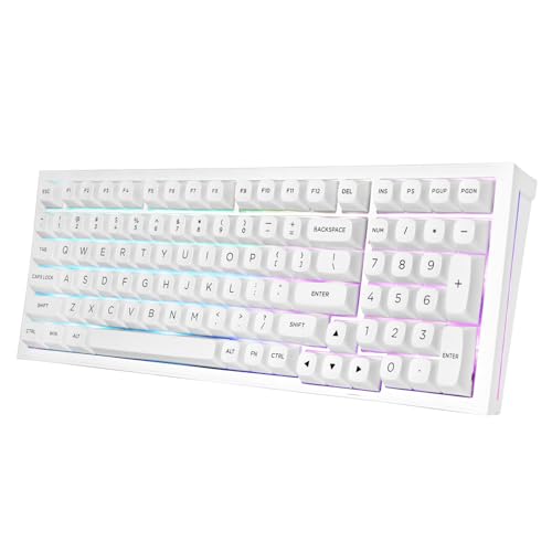 Image of Redragon K723 Wireless Mechanical Gaming Keyboard, Creamy Switches, White