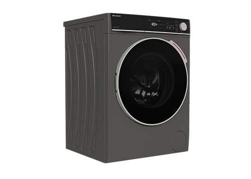 Sharp ES-NFH914CADA-DE Wasmachine, voorlader, 9 kg/A (A tot G), 1400 omw/min, goedgekeurde inverter-motor, 15 programma's, stoomfunctie, AquaStop/Espresso Gray - Afbeelding 4