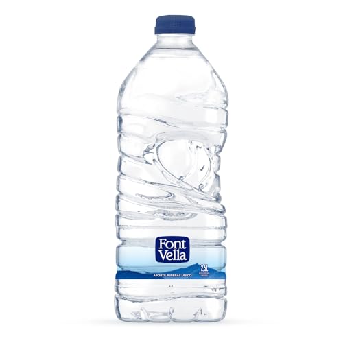 Font Vella Agua Mineral Natural Tamaño Nevera, 4 x 2.5L