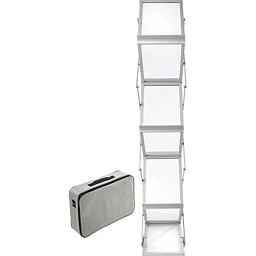 Deflect-O Collapsible Floor Stand With 6 Pockets, 11-1/2 By 14-1/2 By 60-Inch, Silver #TOP3
